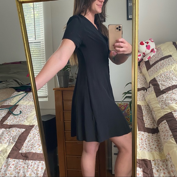 Black button up mini dress - Picture 3 of 12